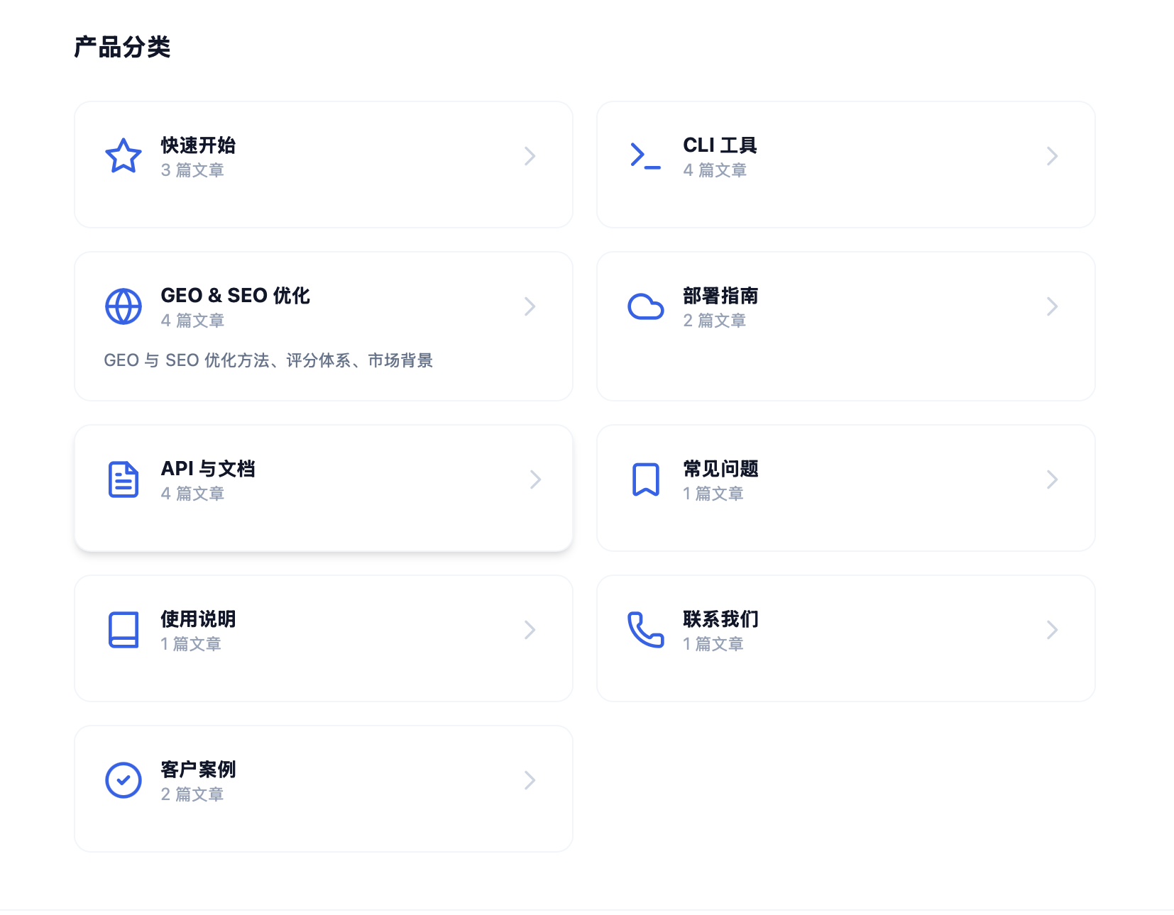 Category grid